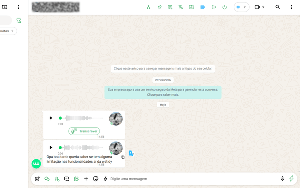 Transcrição de Áudio waTidy